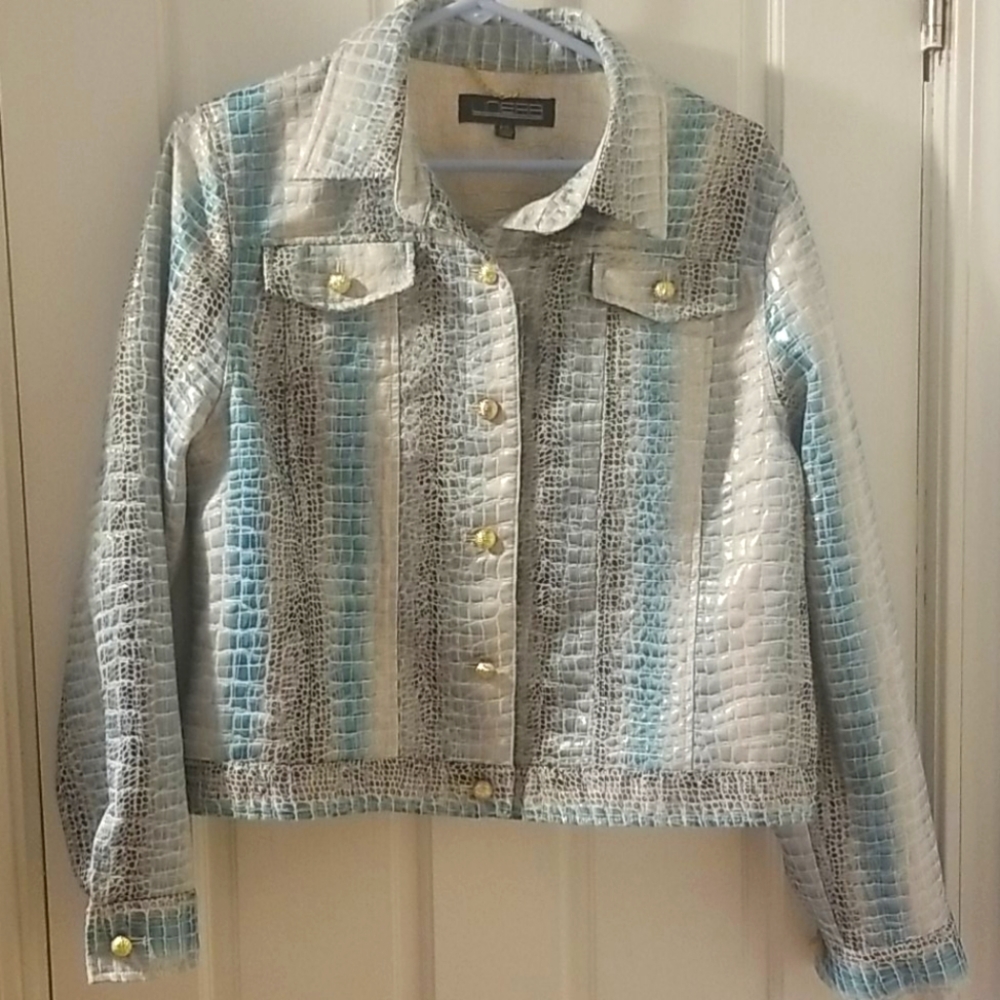 Linear snake skin jacket